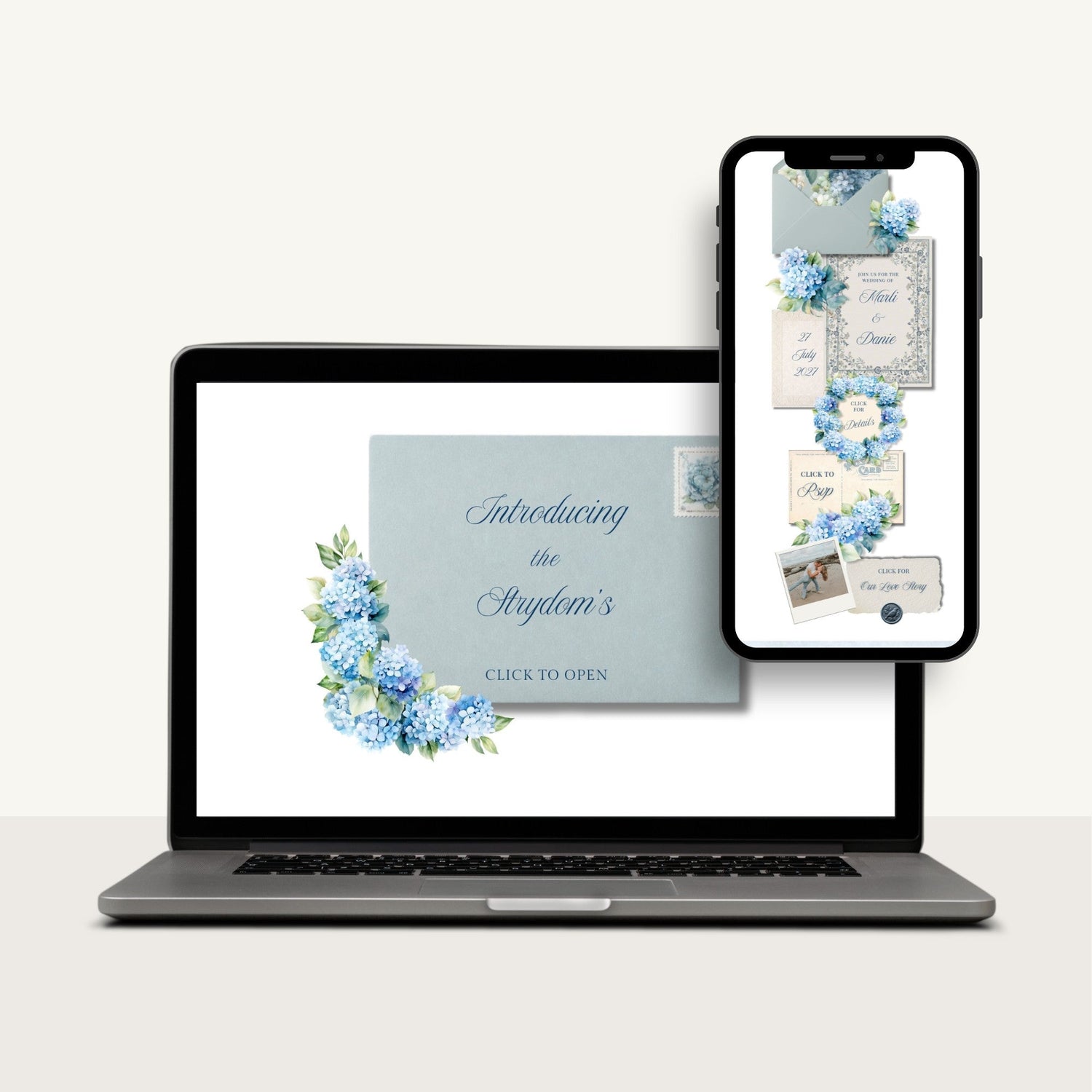 Blue Hydrangea Wedding Collection