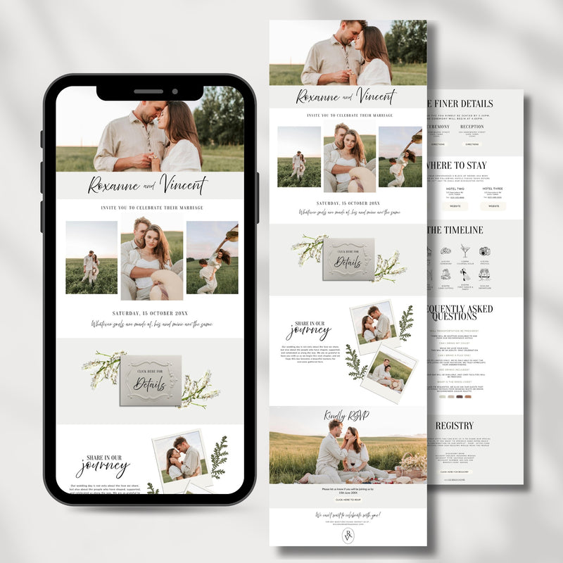 Modern Script Wedding Website Template