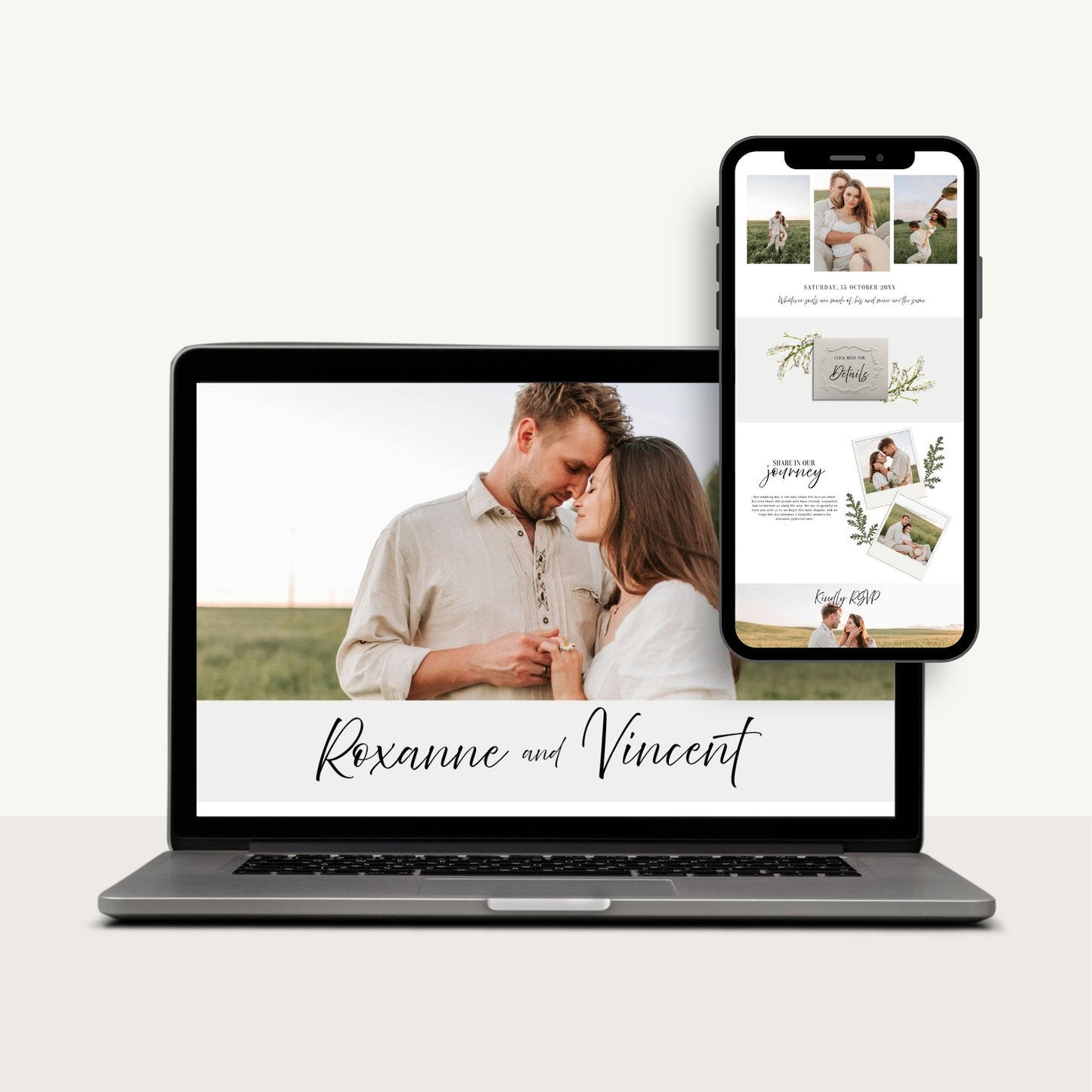 Modern Script Wedding Website Template