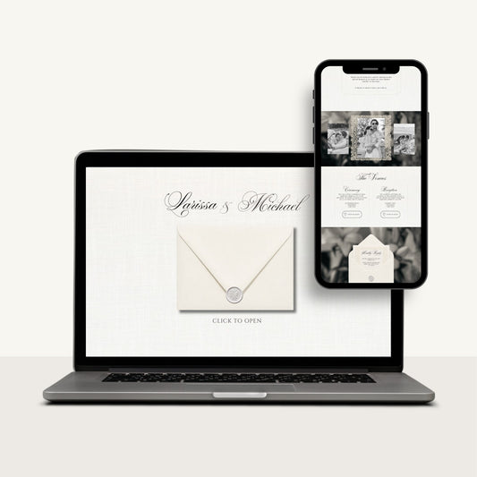 Classic Ivory Wedding Website Template