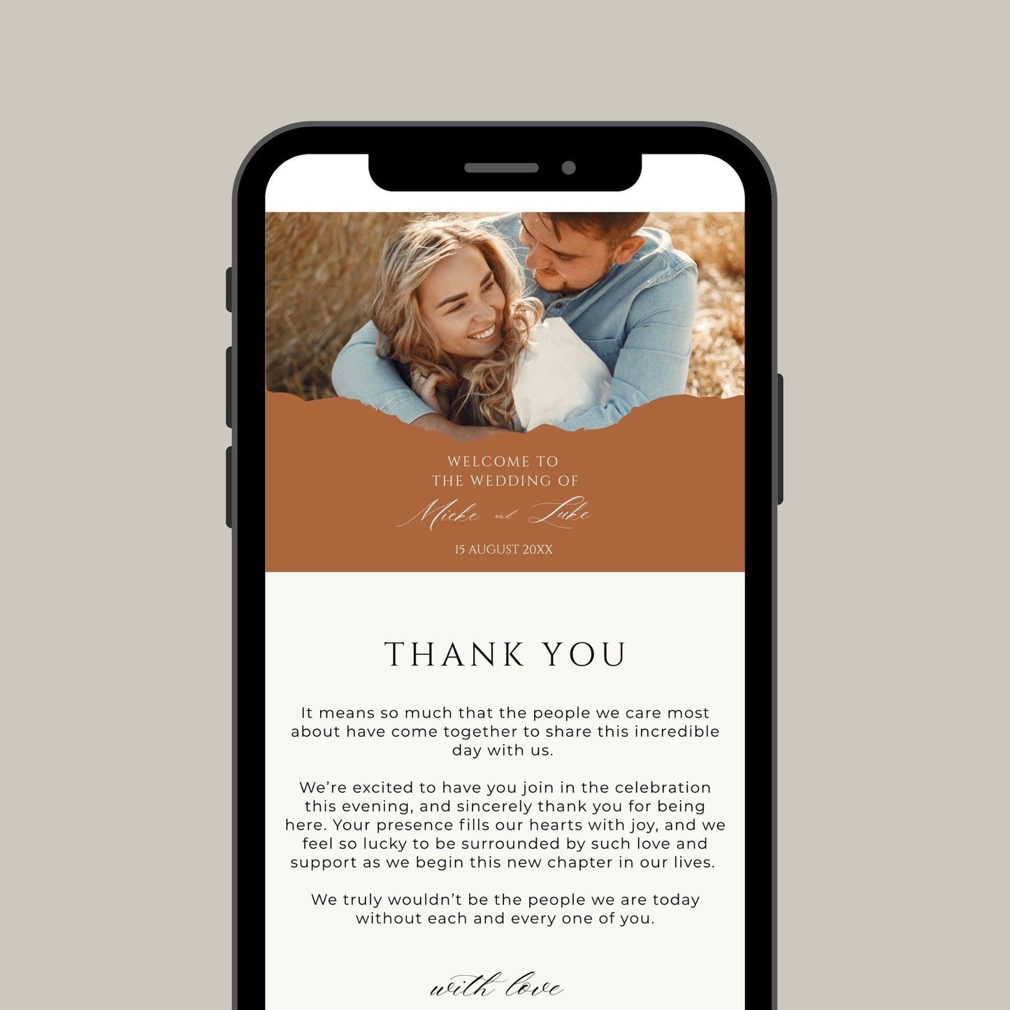 Terracotta & Ivory Digital Program template