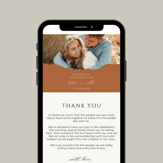 Terracotta & Ivory Digital Program template