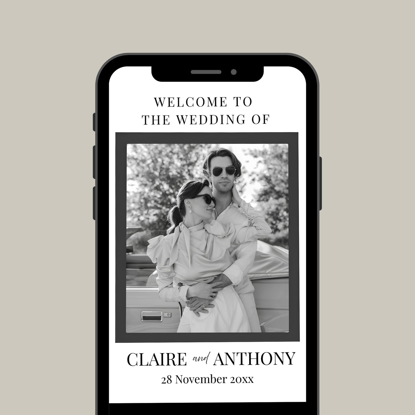 Black & White Digital Program template