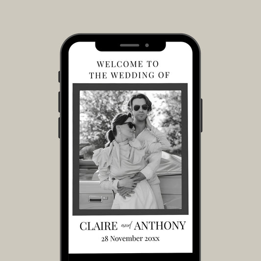 Black & White Digital Program template
