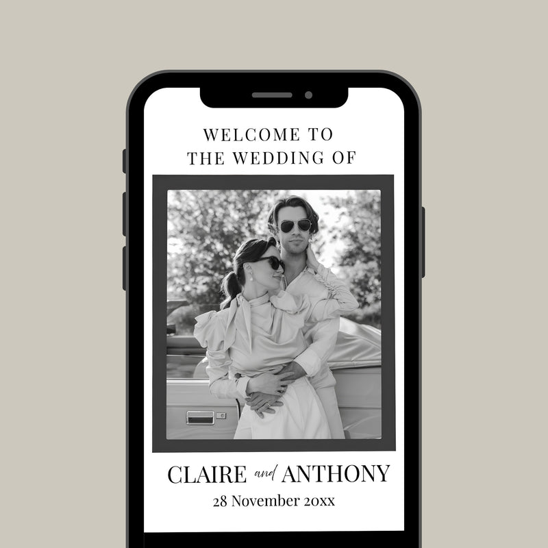 Black & White Digital Program template