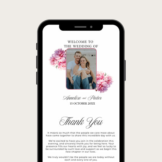 Pink Peony Digital Program template
