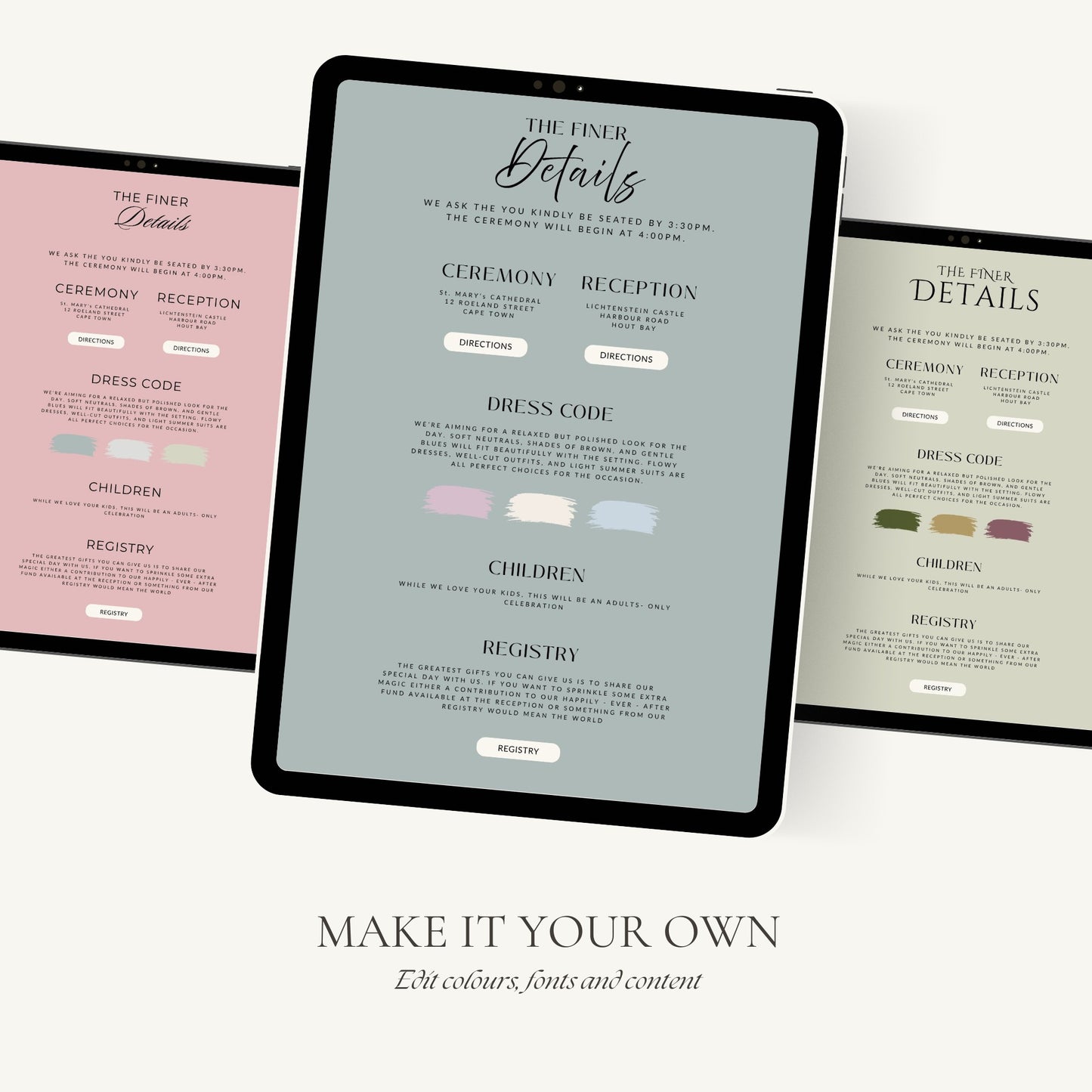 Protea Wedding Website Template