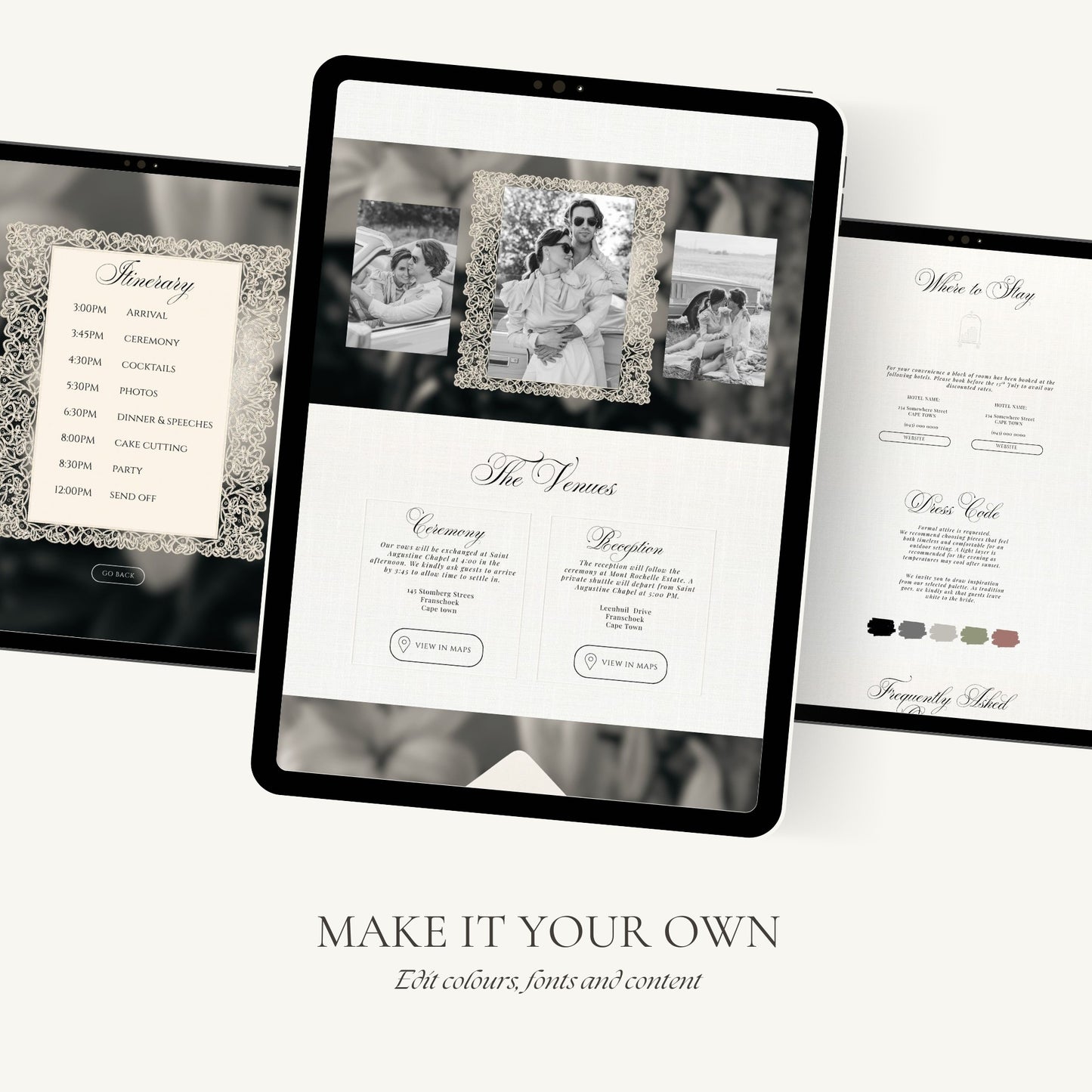 Classic Ivory Wedding Website Template