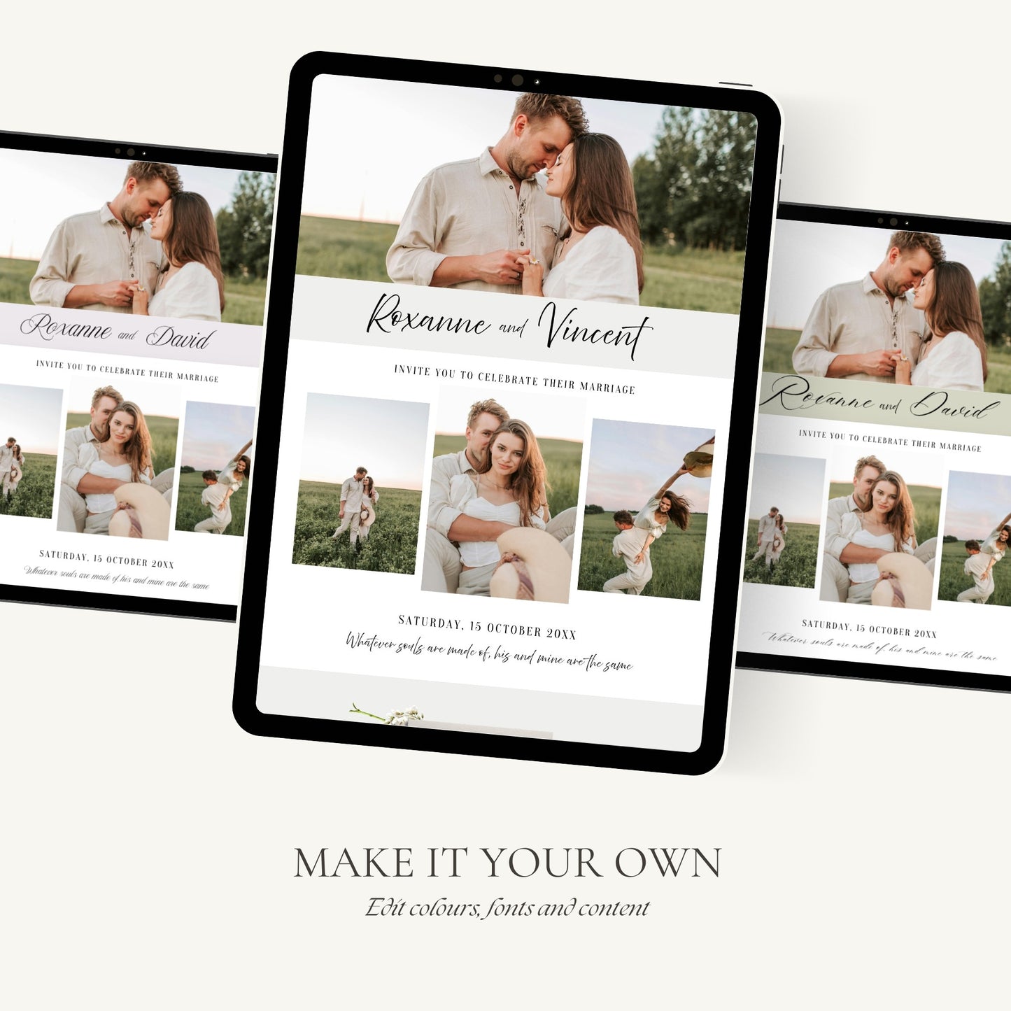 Modern Script Wedding Website Template