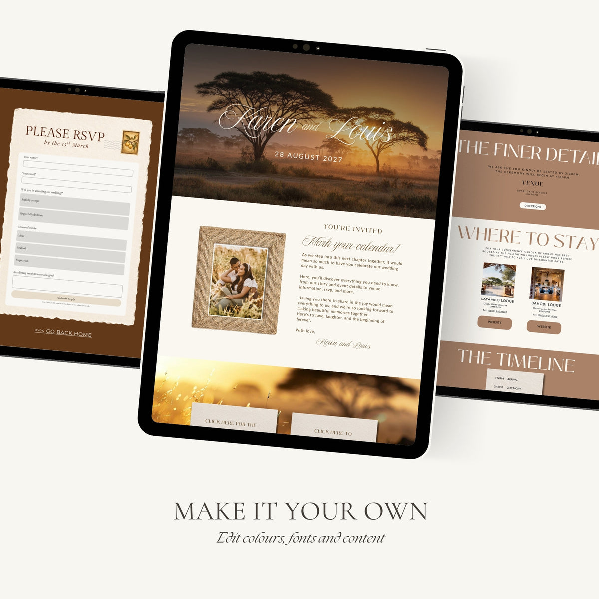 Marula Wedding Website