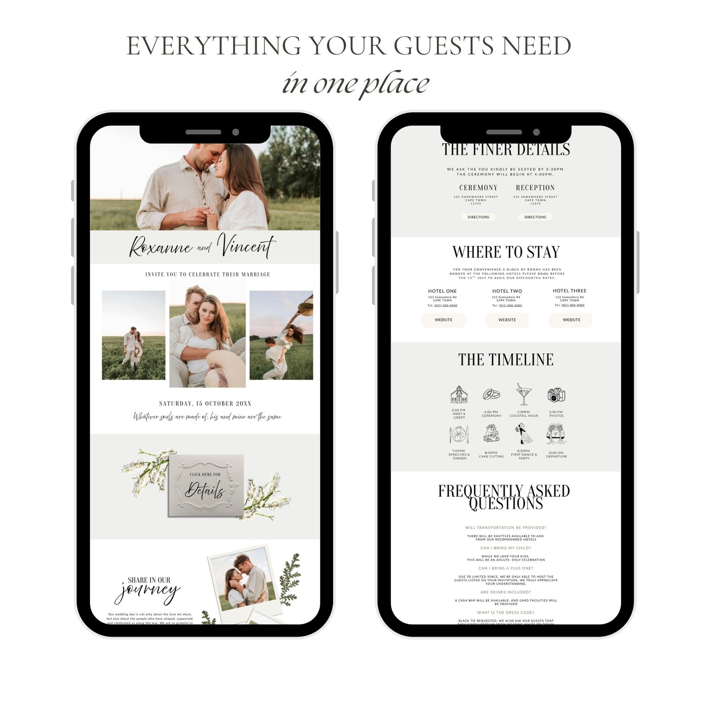 Modern Script Wedding Website Template