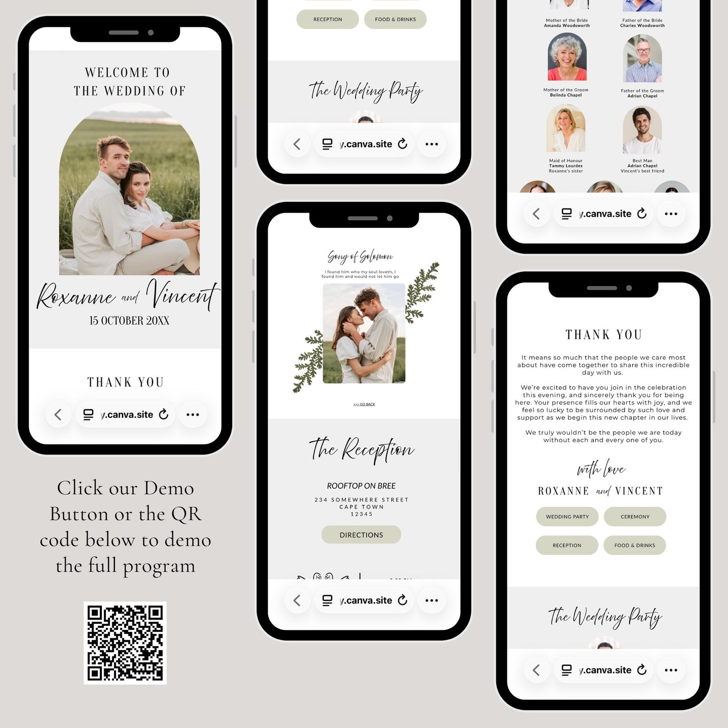 Modern Script Digital Program template