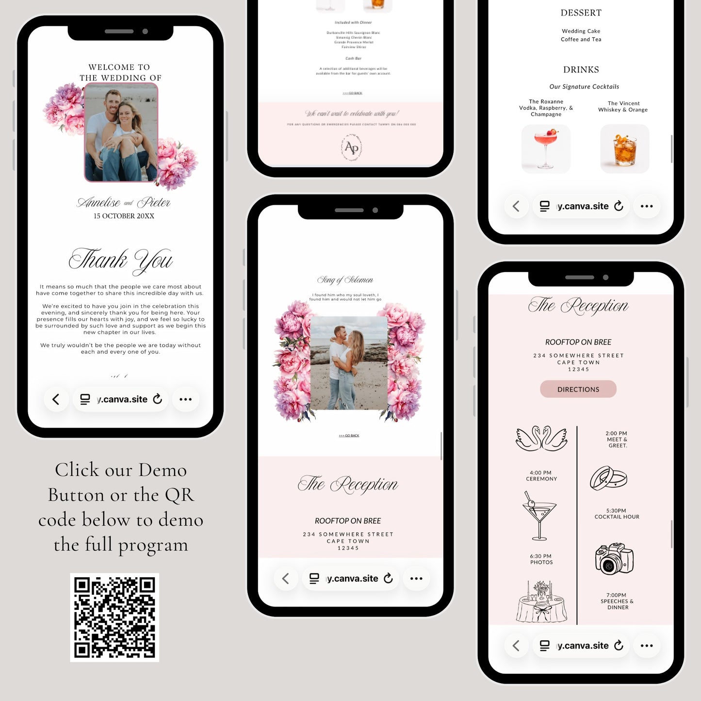 Pink Peony Digital Program template