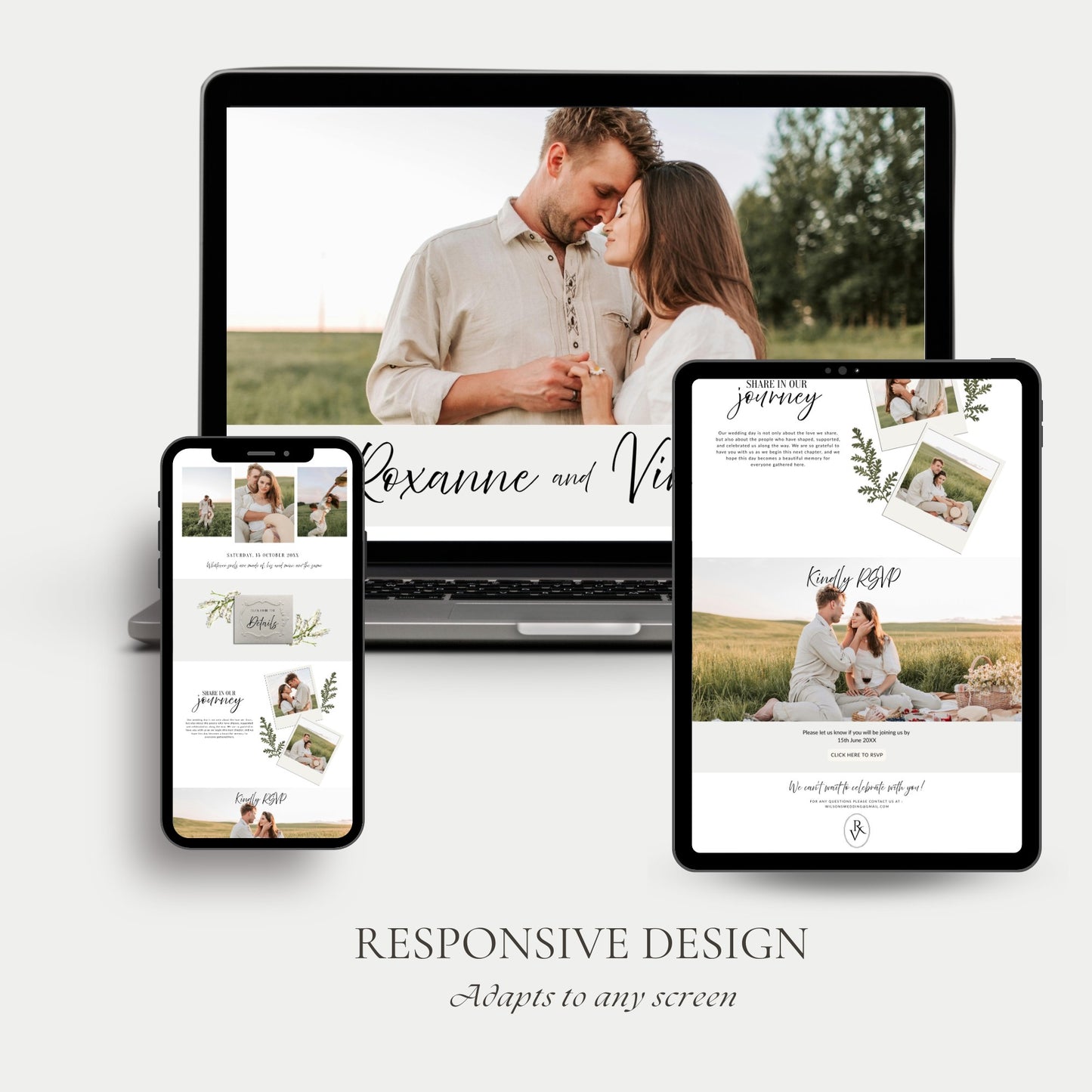 Modern Script Wedding Website Template