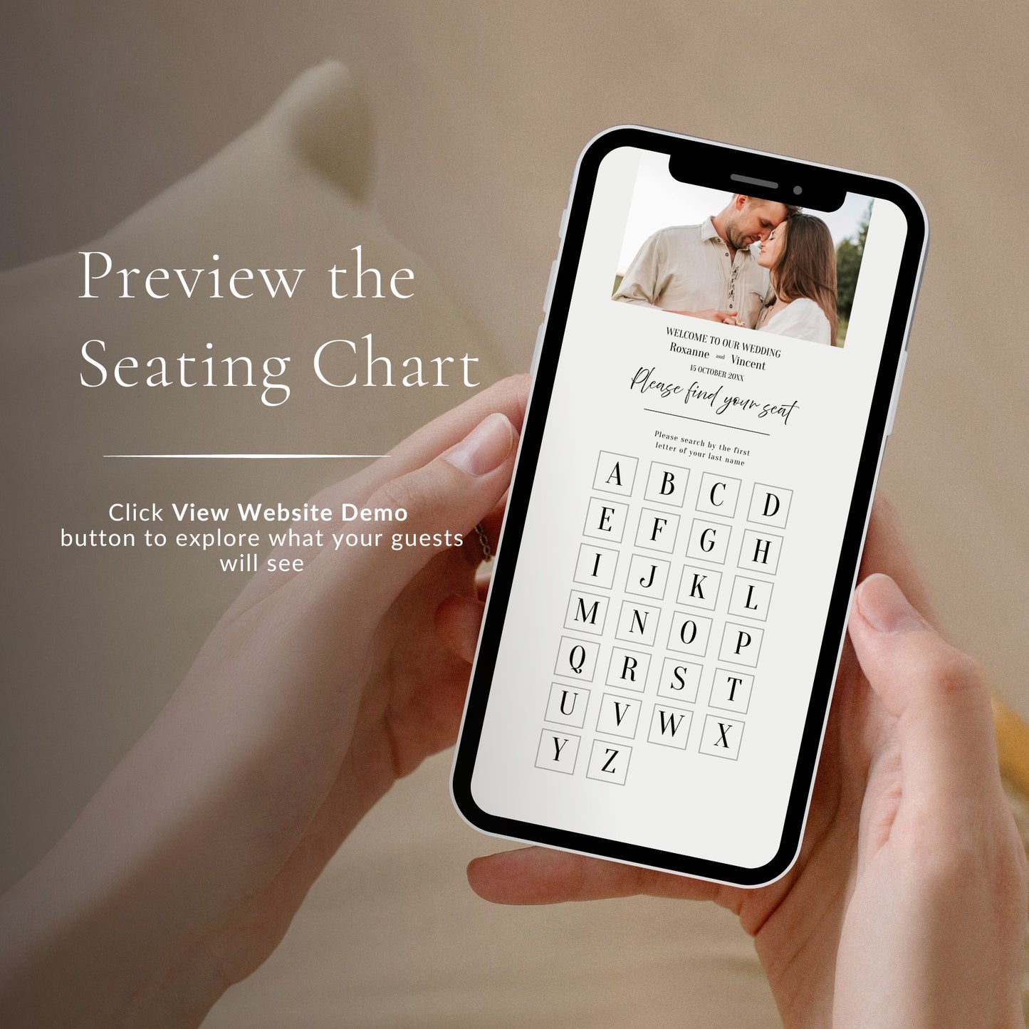 Modern Script Digital Wedding Seating Chart