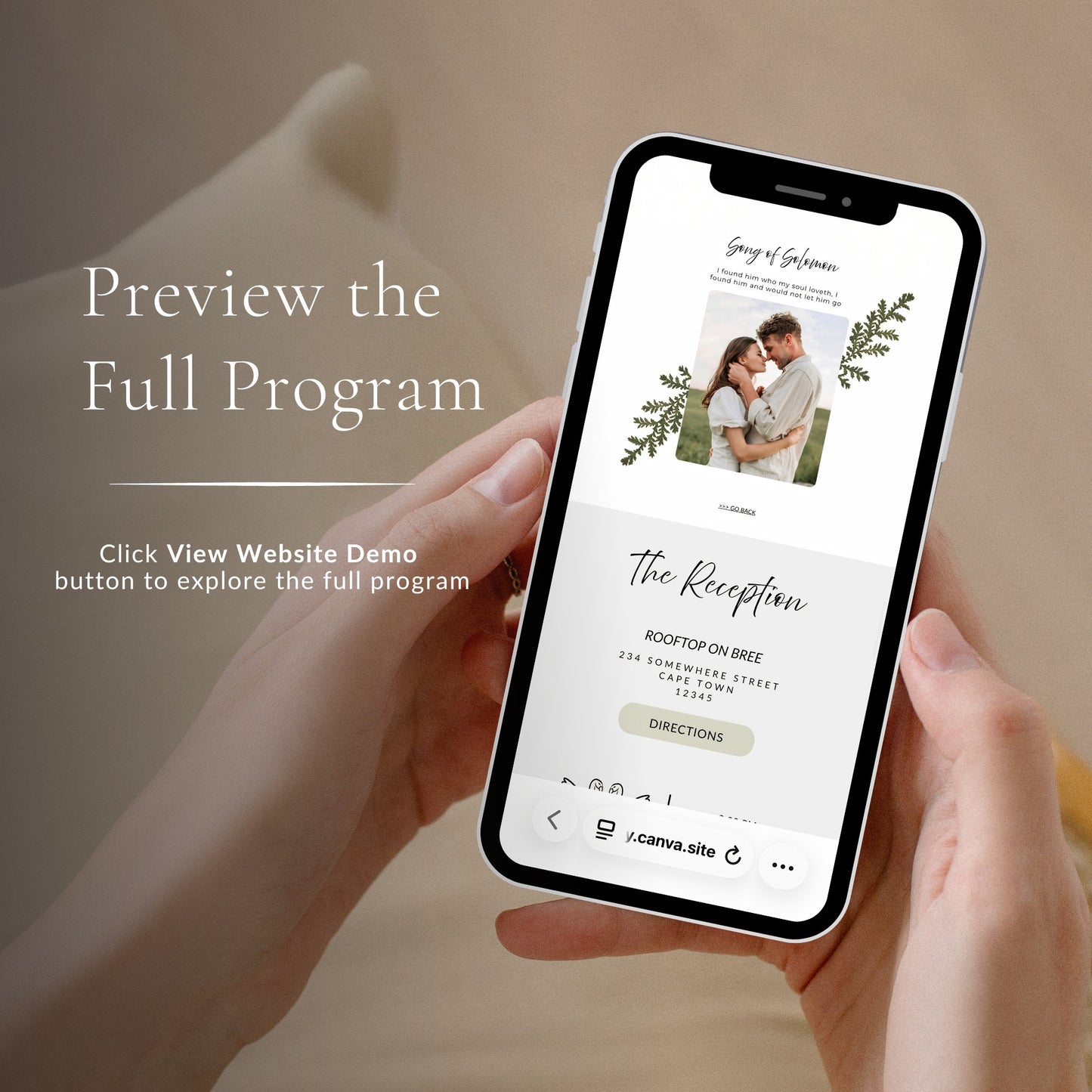 Modern Script Digital Program template