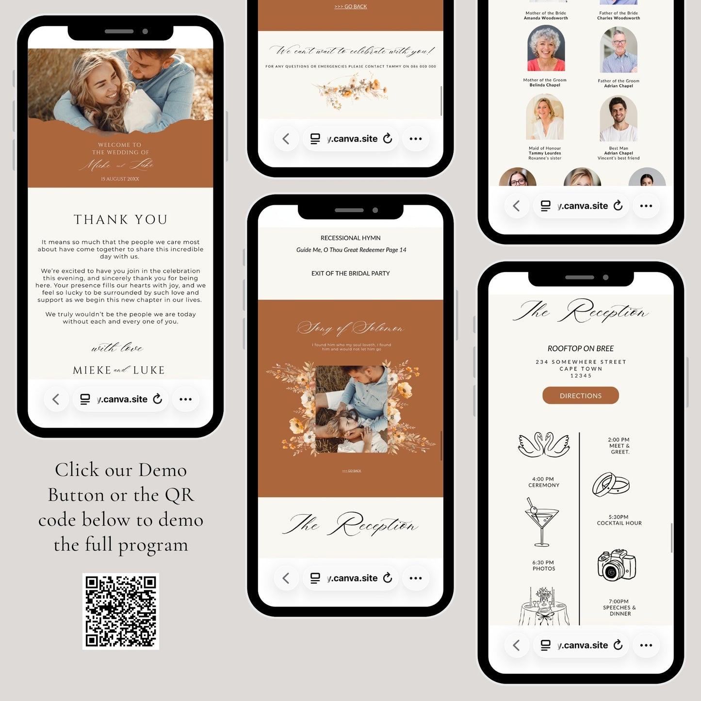 Terracotta & Ivory Digital Program template