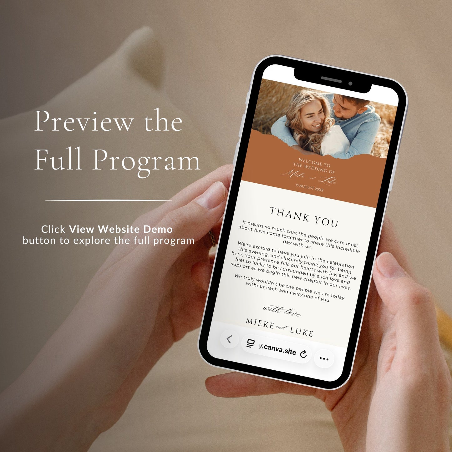 Terracotta & Ivory Digital Program template