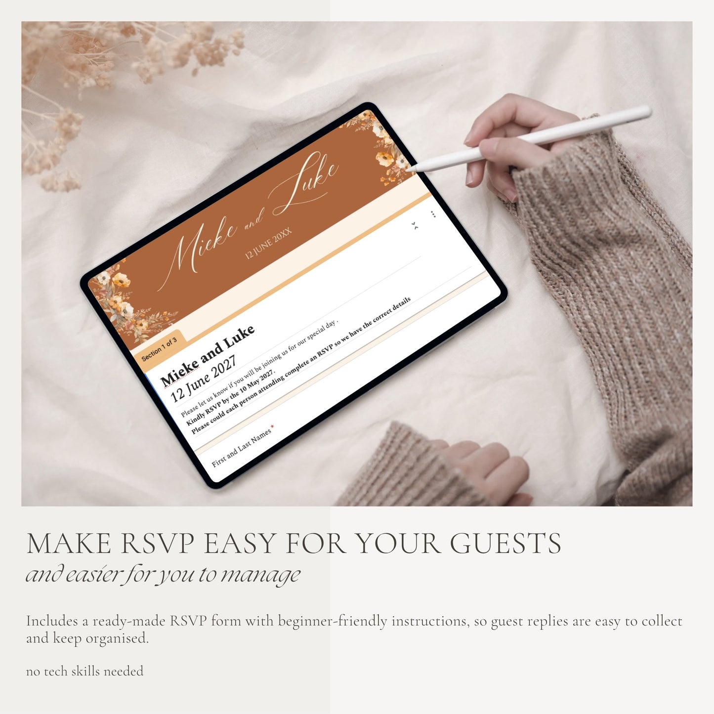 Terracotta Ivory Wedding Website Template