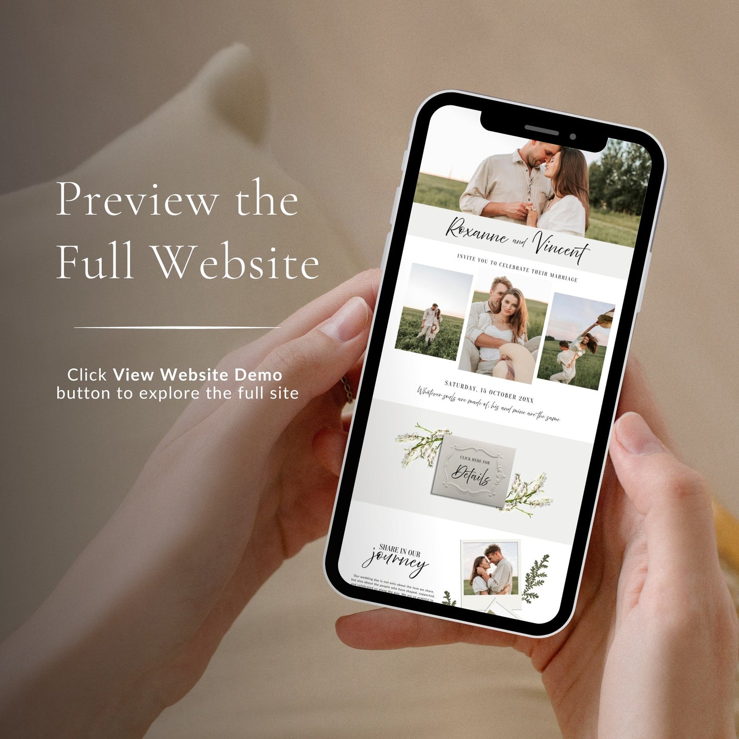 Modern Script Wedding Website Template