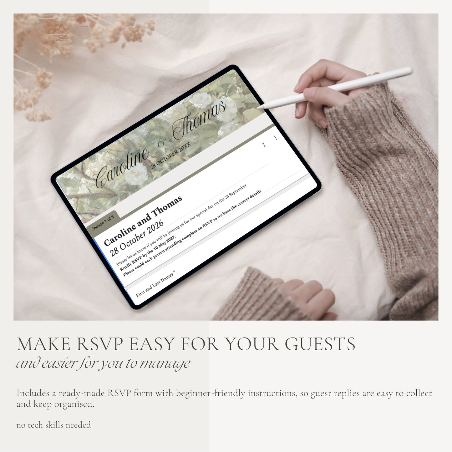 Soft Sage Wedding Website Template