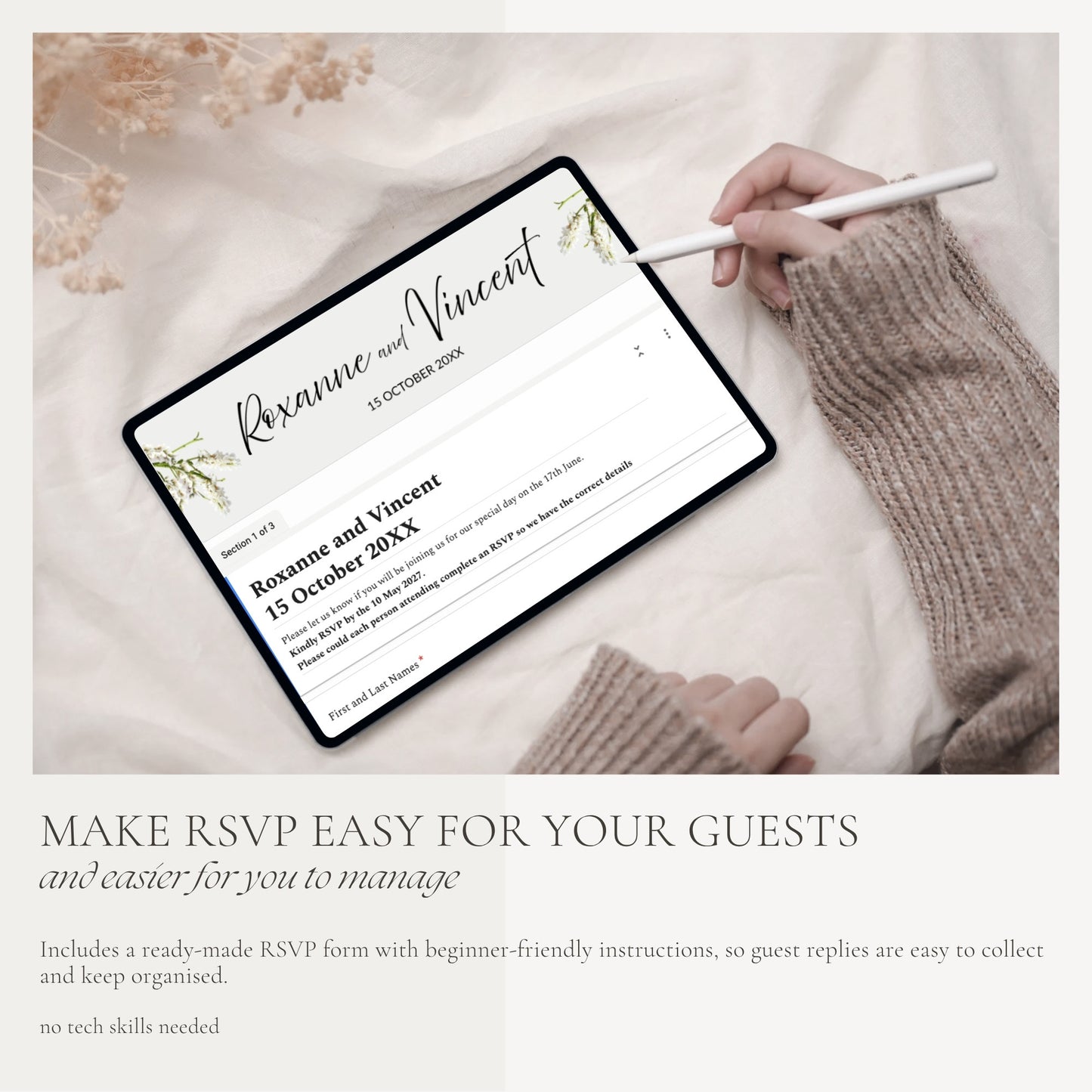 Modern Script Wedding Website Template