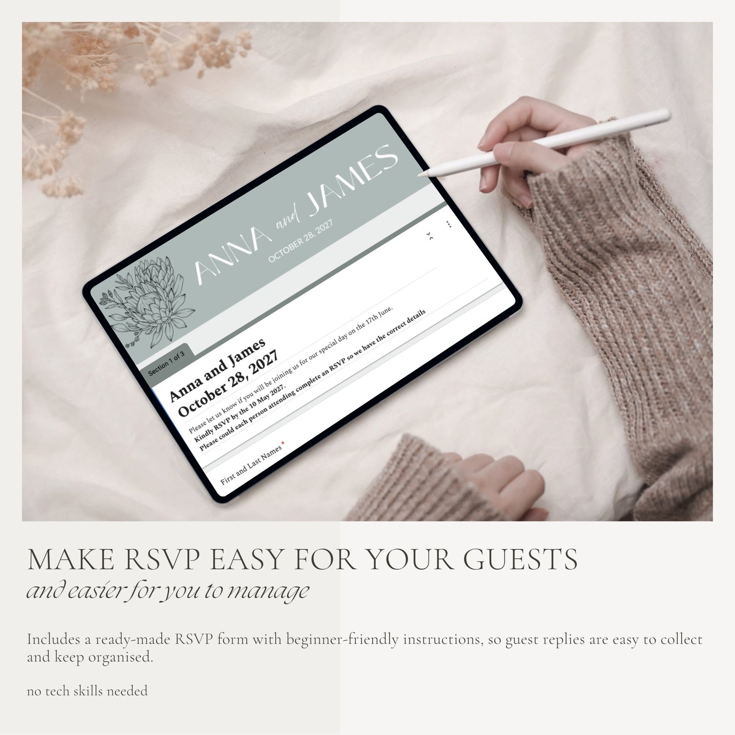 Protea Wedding Website Template
