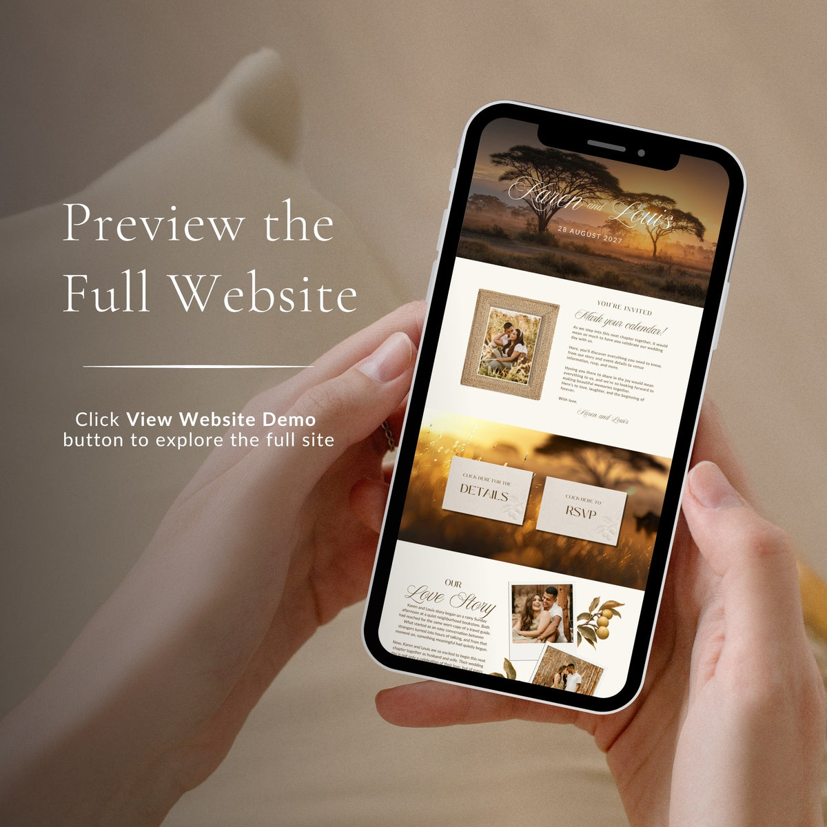 Marula Wedding Website