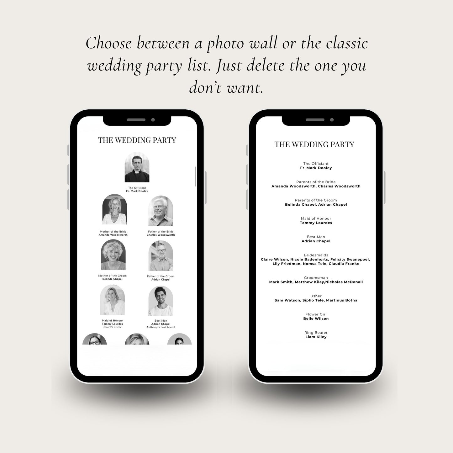 Black & White Digital Program template