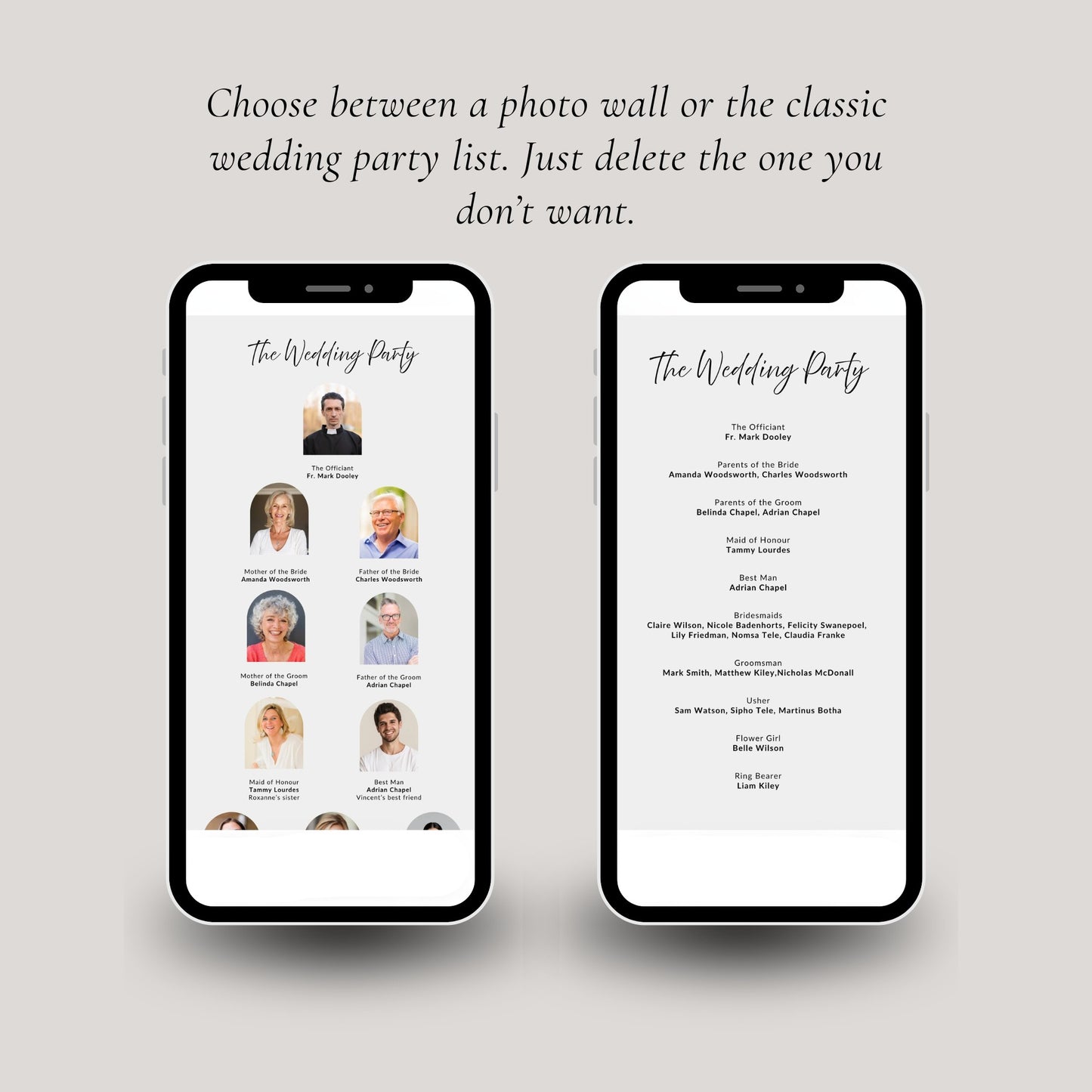 Modern Script Digital Program template