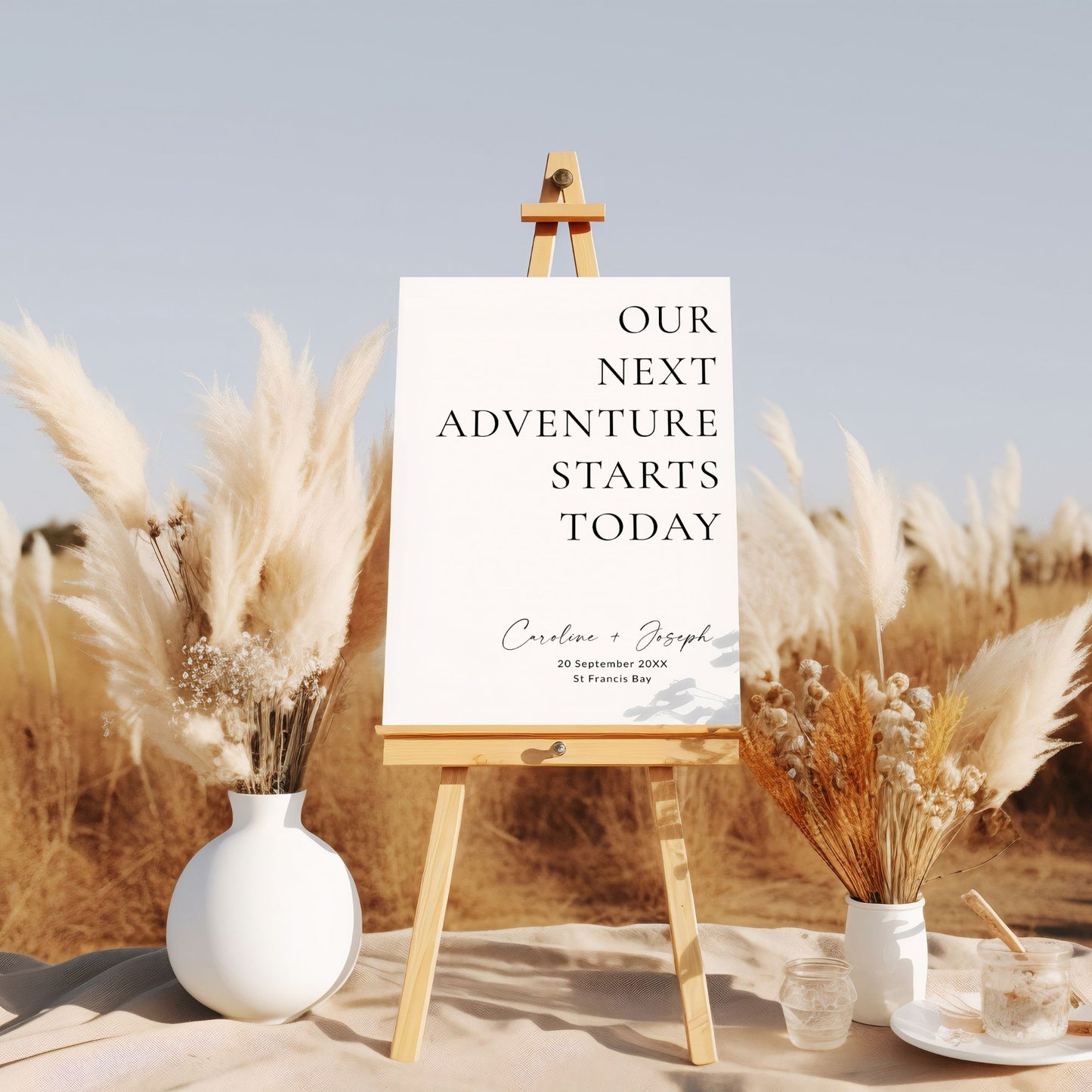 Our Next Adventure Wedding Welcome Sign Template