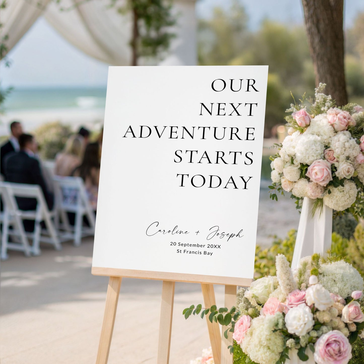 Our Next Adventure Wedding Welcome Sign Template