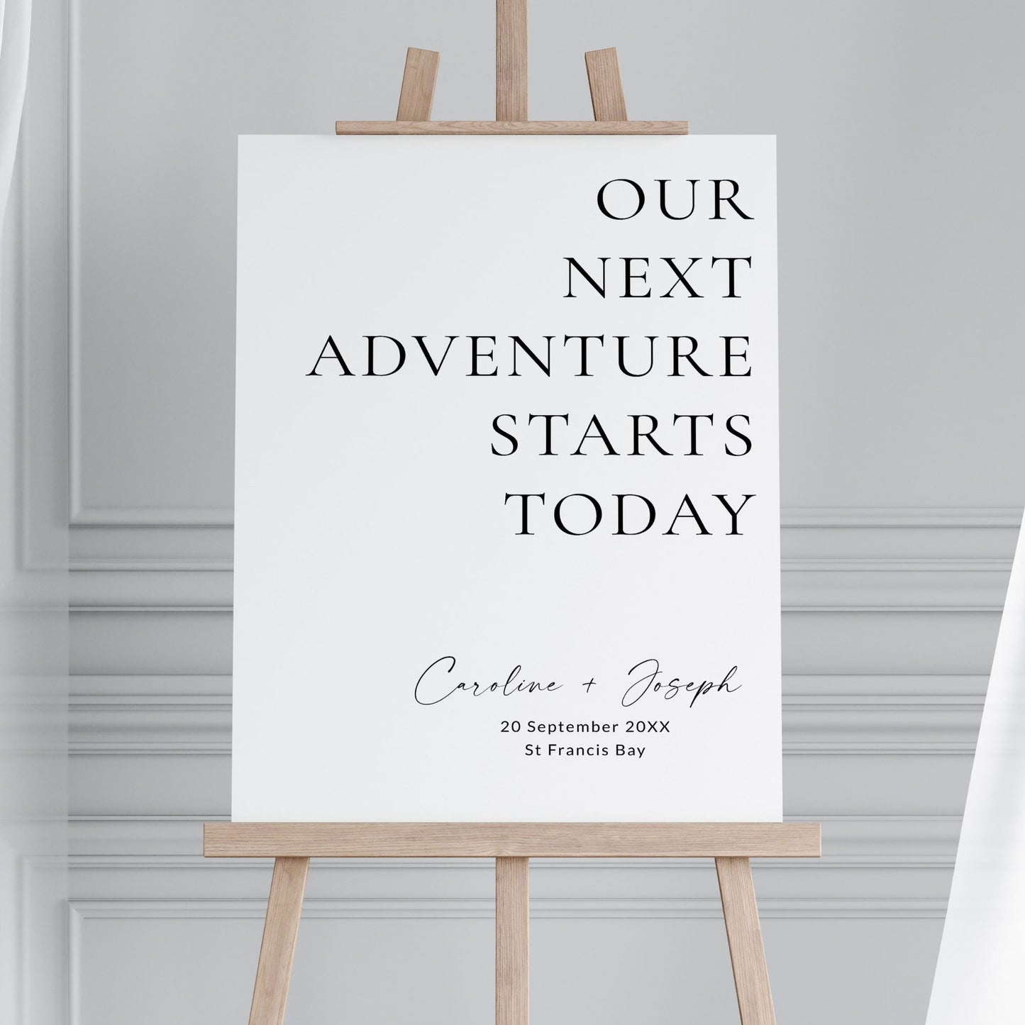 Our Next Adventure Wedding Welcome Sign Template