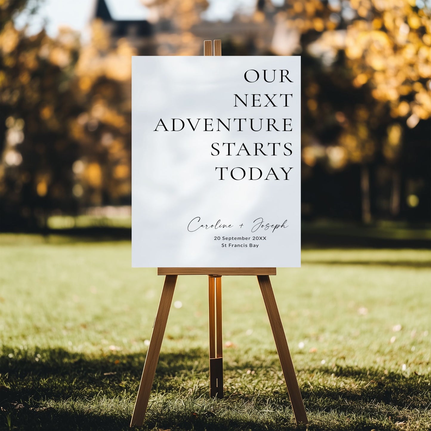 Our Next Adventure Wedding Welcome Sign Template