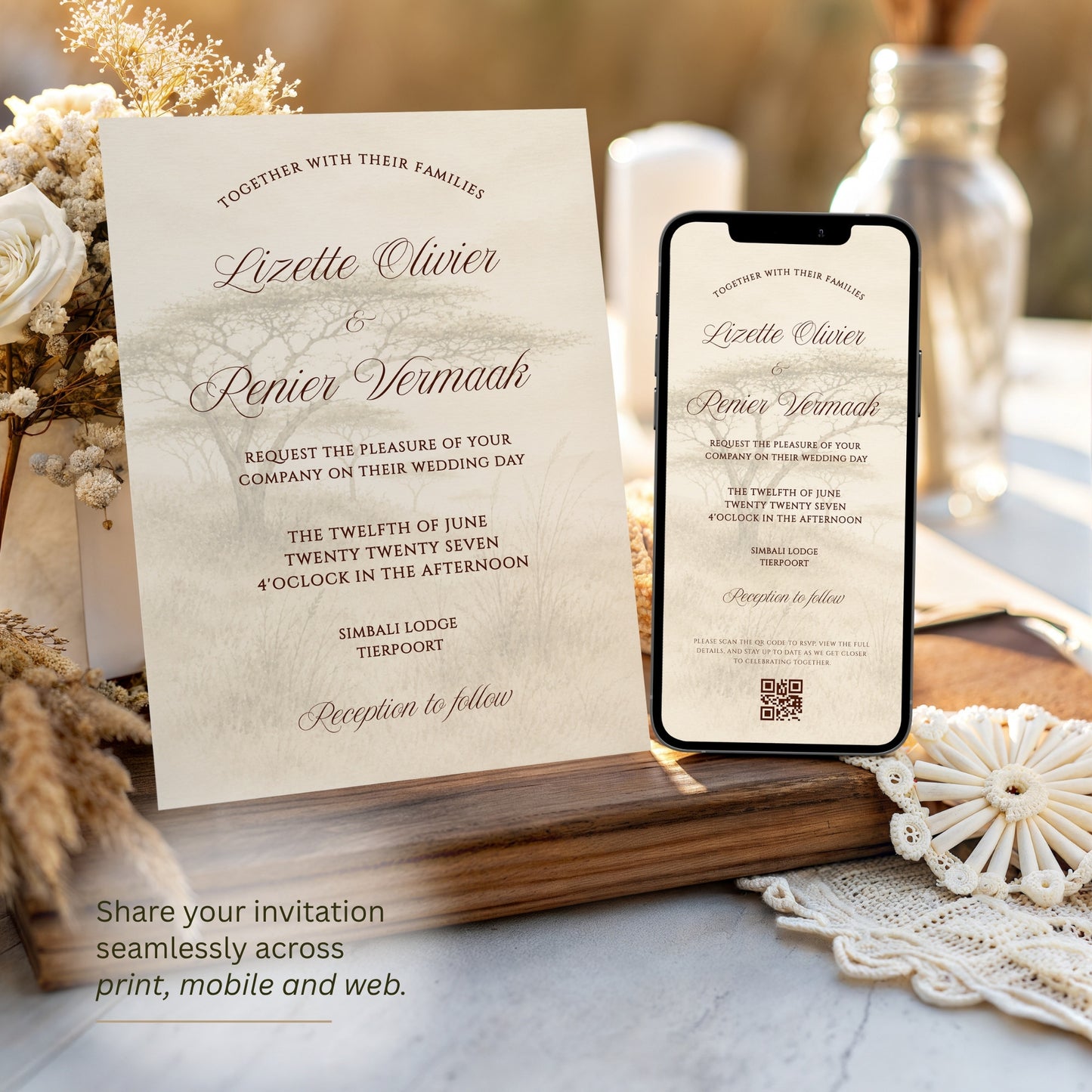 Bushveld Invitation Template