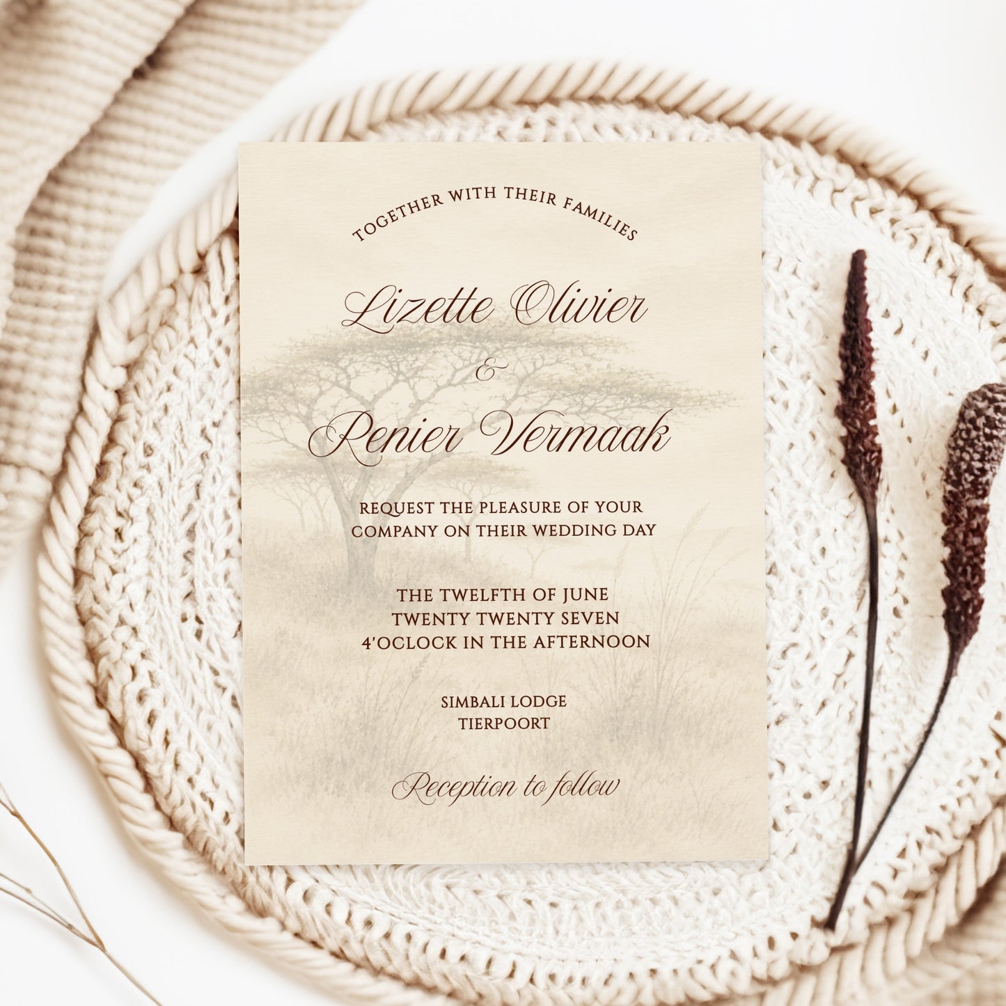 Bushveld Invitation Template