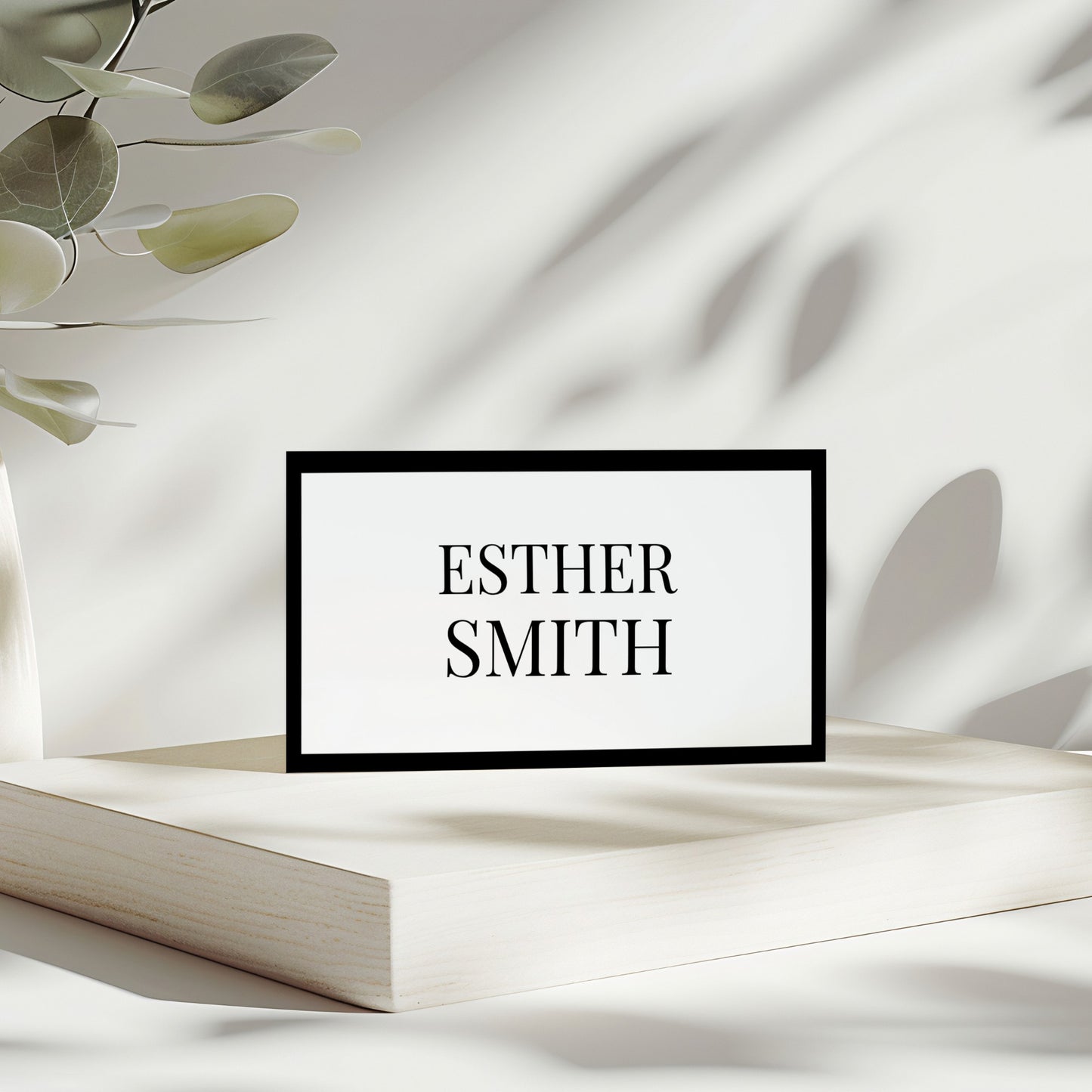 Black & White Place Card template
