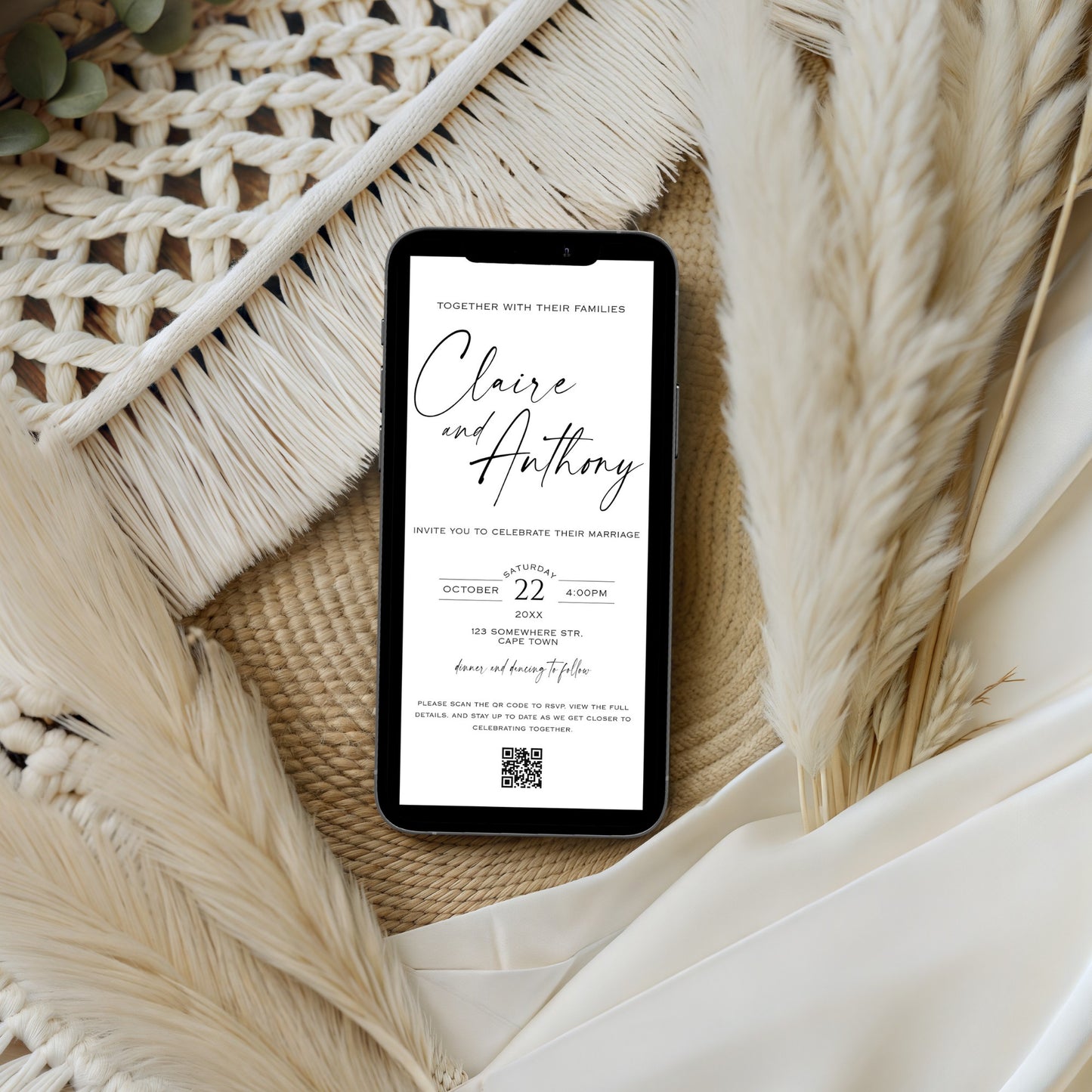 Black & White Wedding Stationery Essentials Set