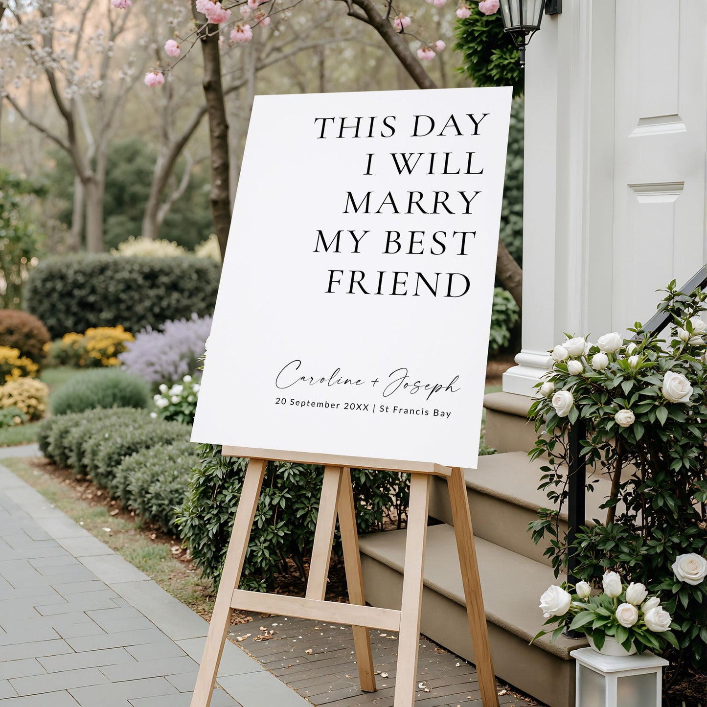 Today I Marry My Best Friend Wedding Welcome Sign Template