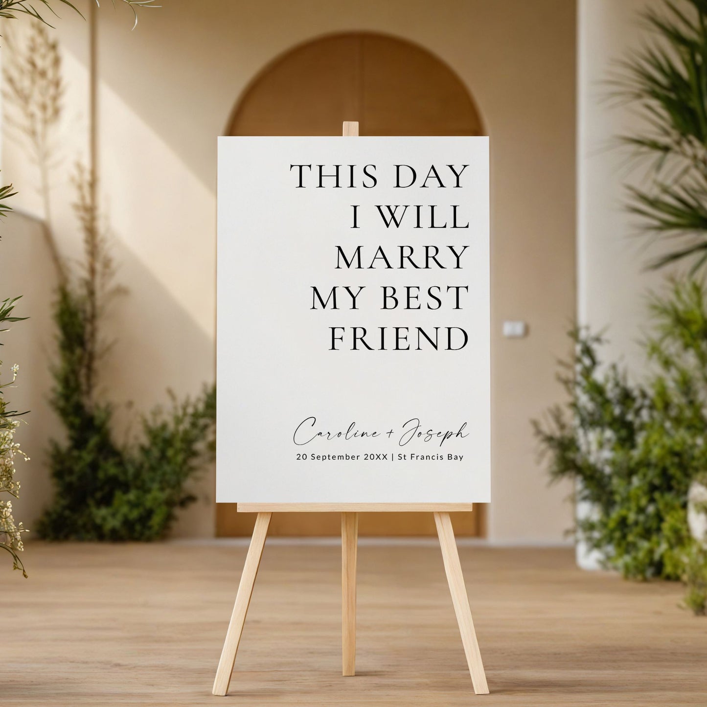 Today I Marry My Best Friend Wedding Welcome Sign Template