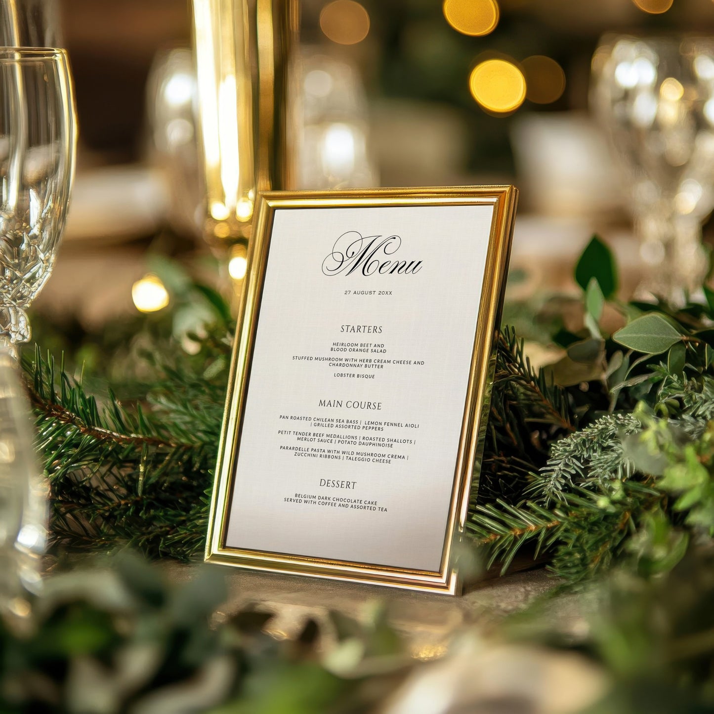 Classic Ivory Menu Template