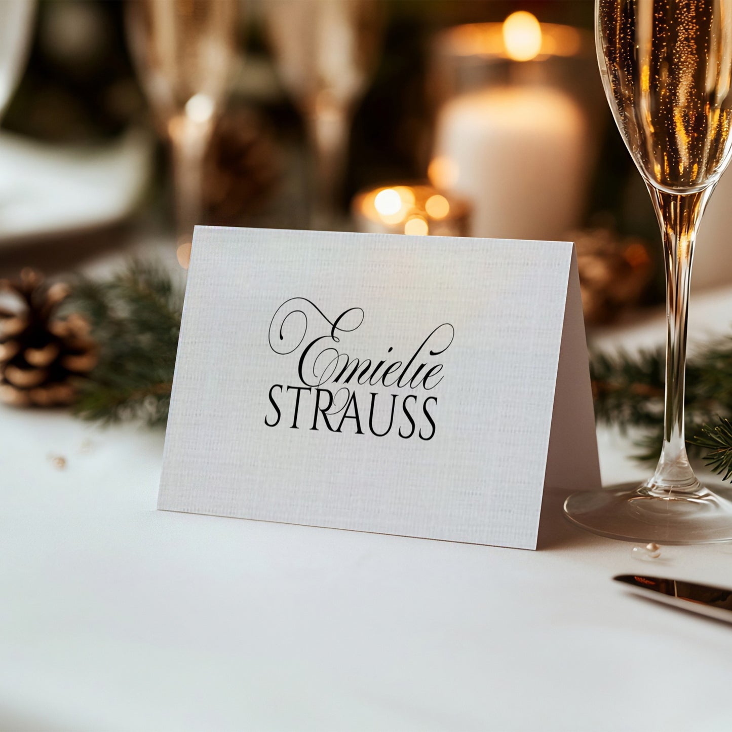 Classic Ivory Place Card template