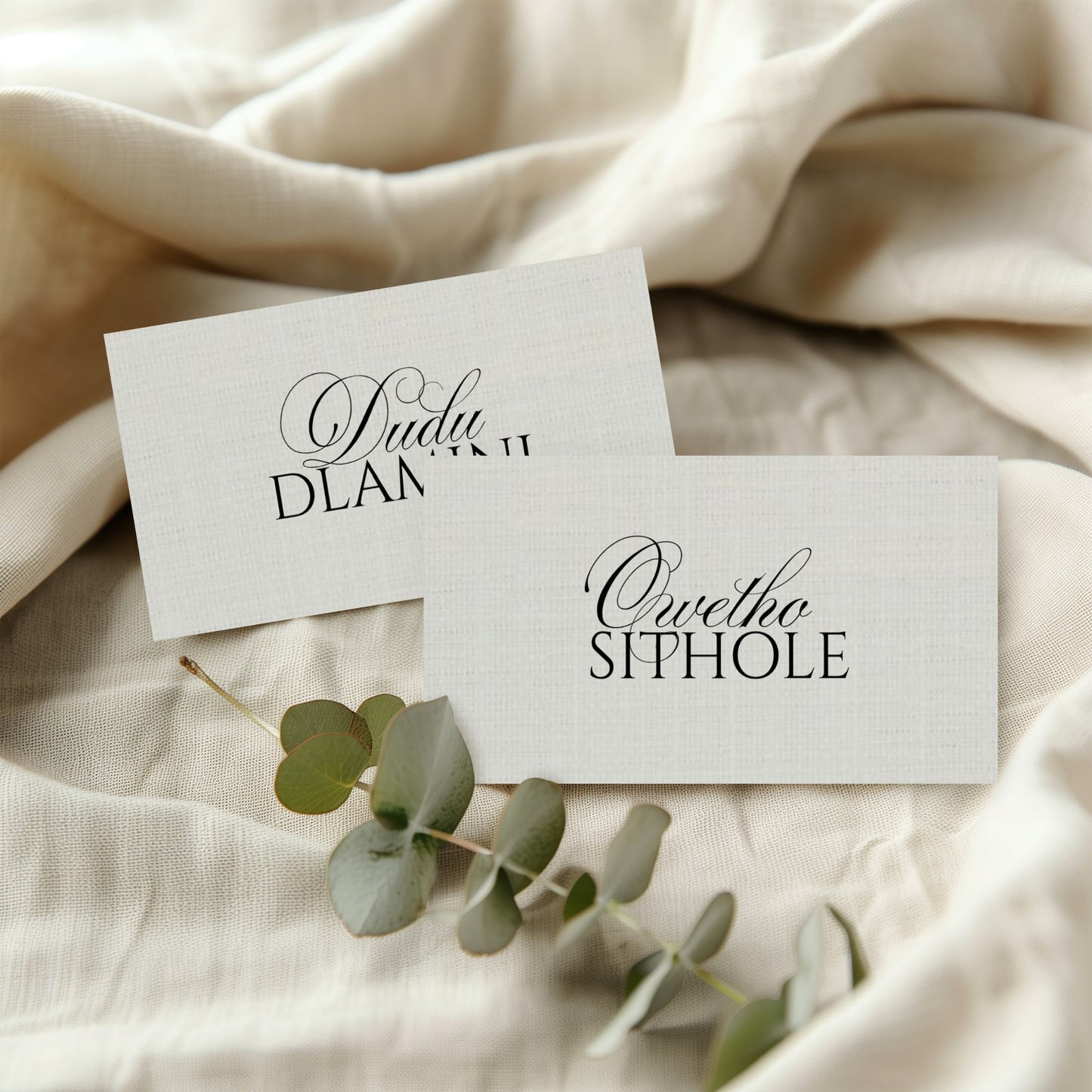 Classic Ivory Place Card template
