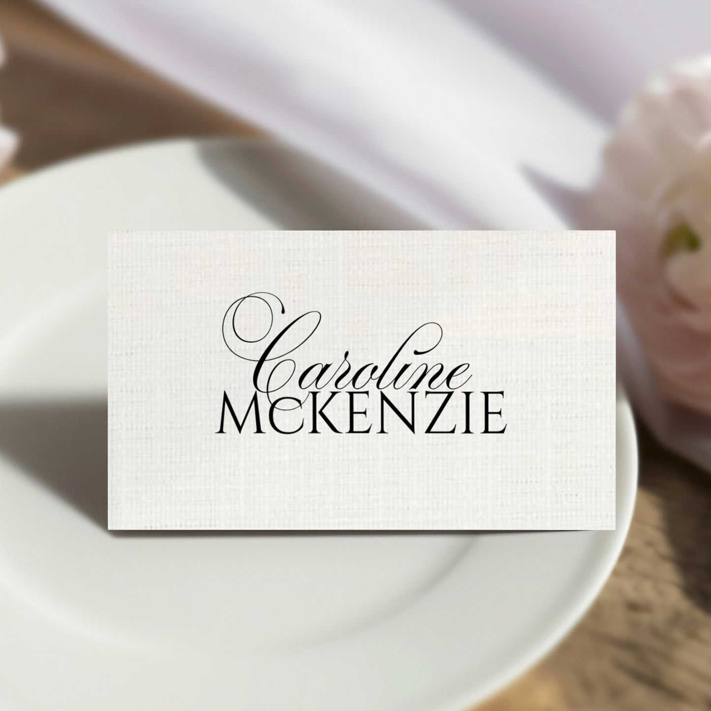Classic Ivory Place Card template