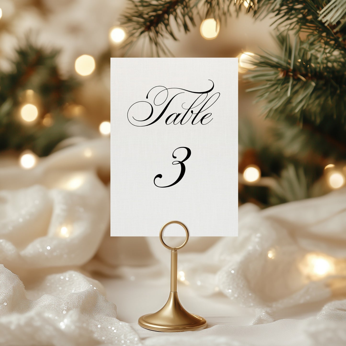 Classic Ivory Table Number template