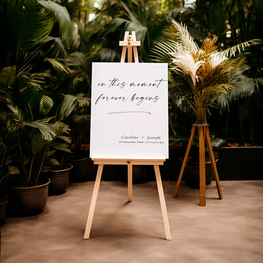 Forever Begins Wedding Welcome Sign Template