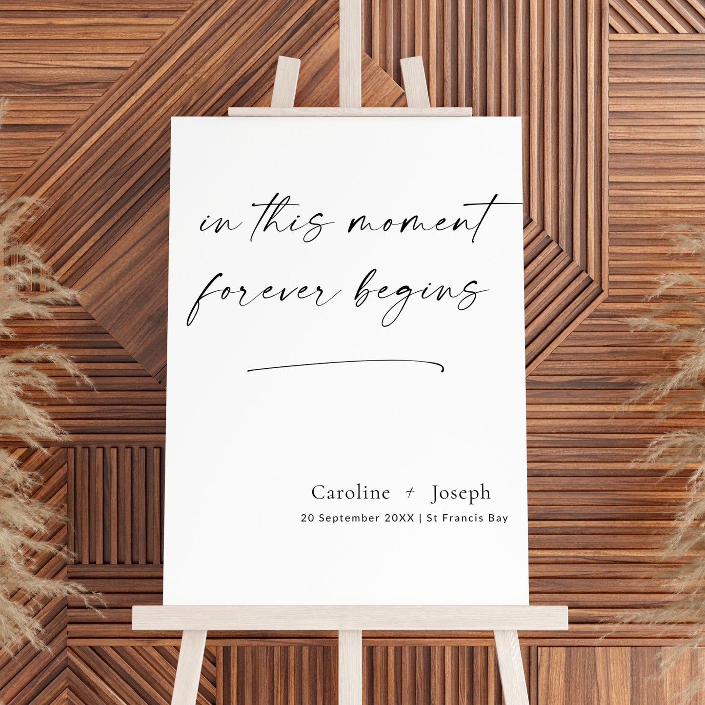 Forever Begins Wedding Welcome Sign Template
