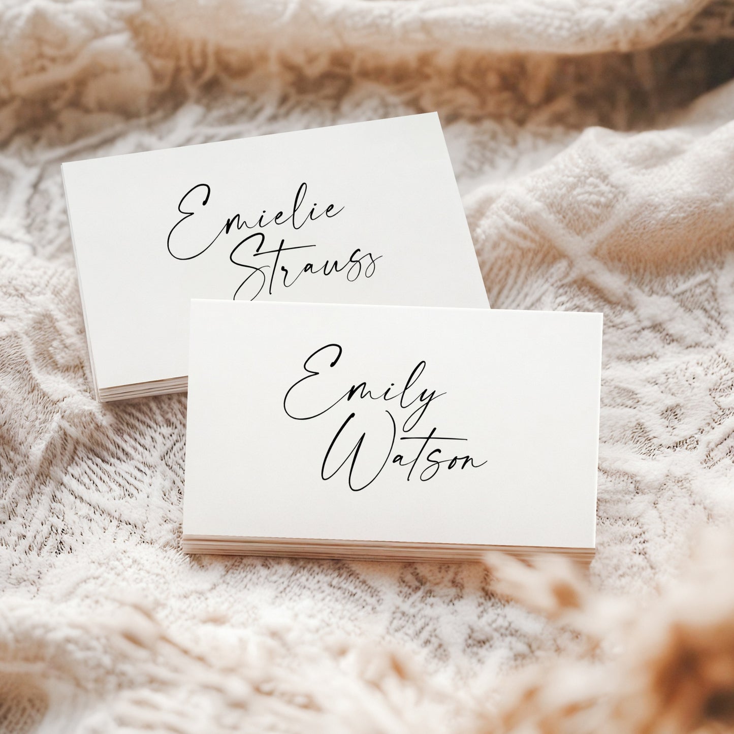 Modern Script Place Card template