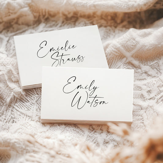 Modern Script Place Card template