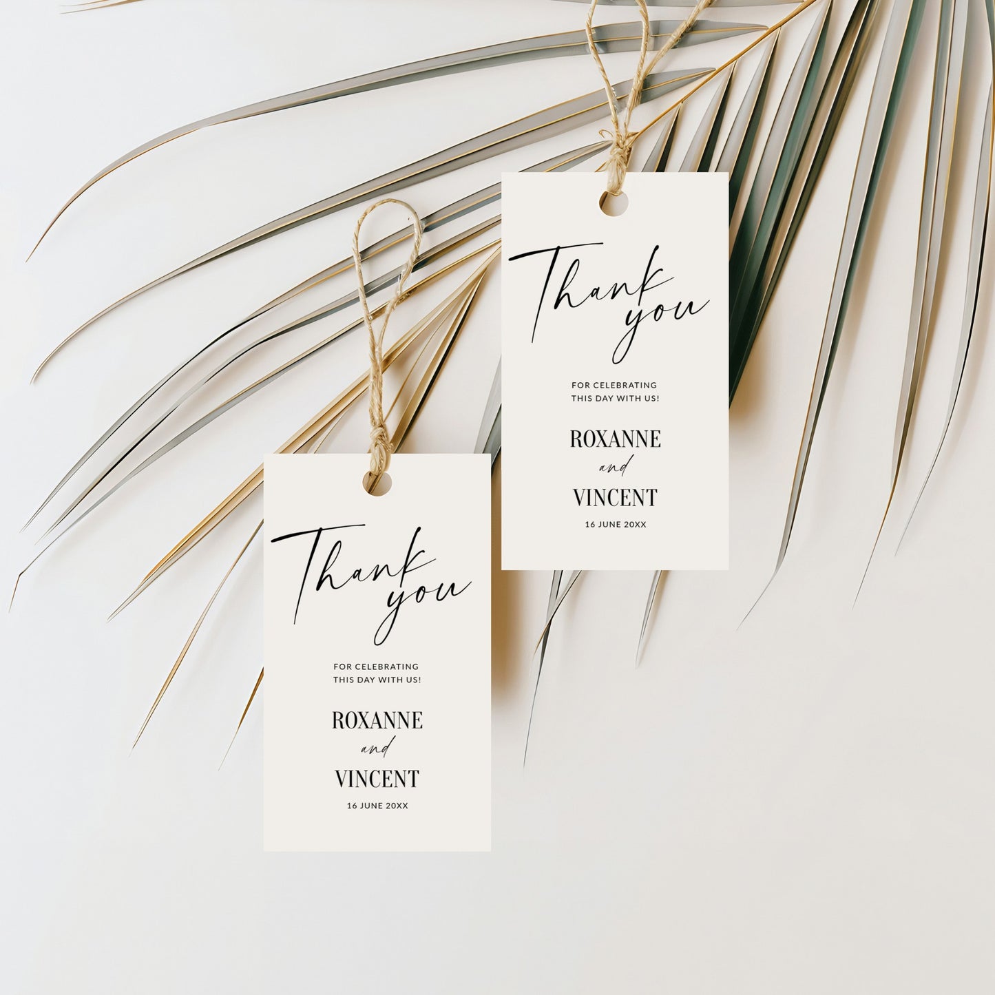 Modern Script Favour Tags and Stickers Template